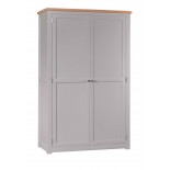 Diamond Grey Painted Ladies Double Wardrobe